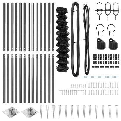Recinzione a maglie con posti Grigio 1.2 x 25 m Acciaio