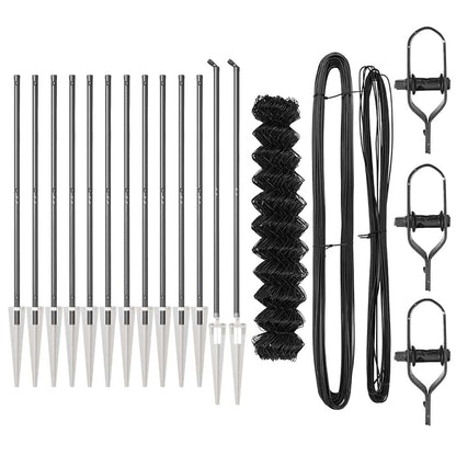 Recinzione a maglie con posti Grigio 1.4 x 25 m Acciaio