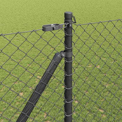 Recinzione a maglie con posti Grigio 1.5 x 25 m Acciaio