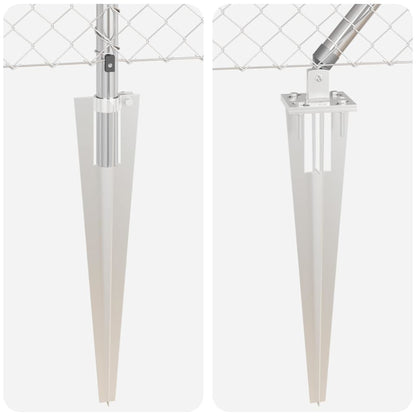 Recinzione a maglie con posti Argento 0.4 x 10 m Acciaio