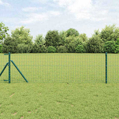 Recinzione con Posto Verde 0,4 x 10 m Acciaio e PVC