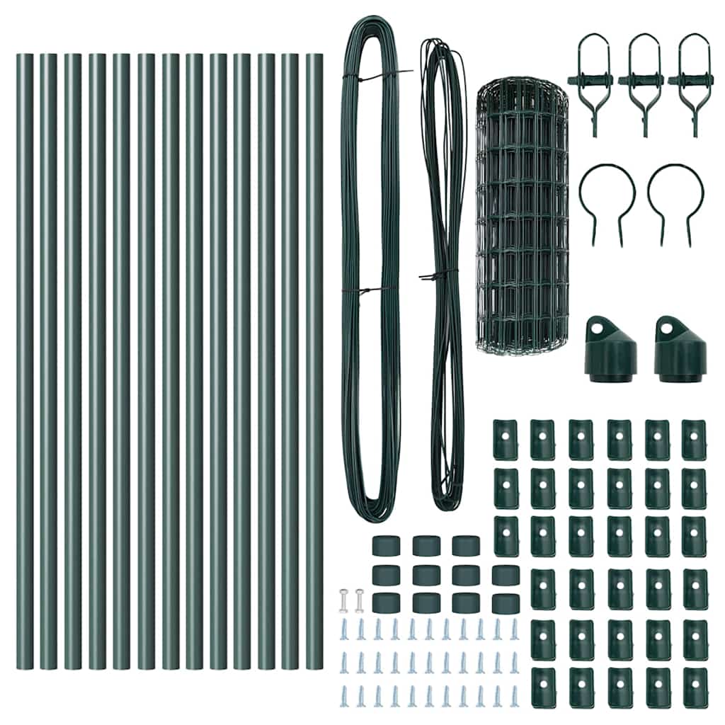 Recinzione con Posto Verde 0,4 x 25 m Acciaio e PVC