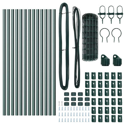 Recinzione con Posto Verde 0,4 x 25 m Acciaio e PVC