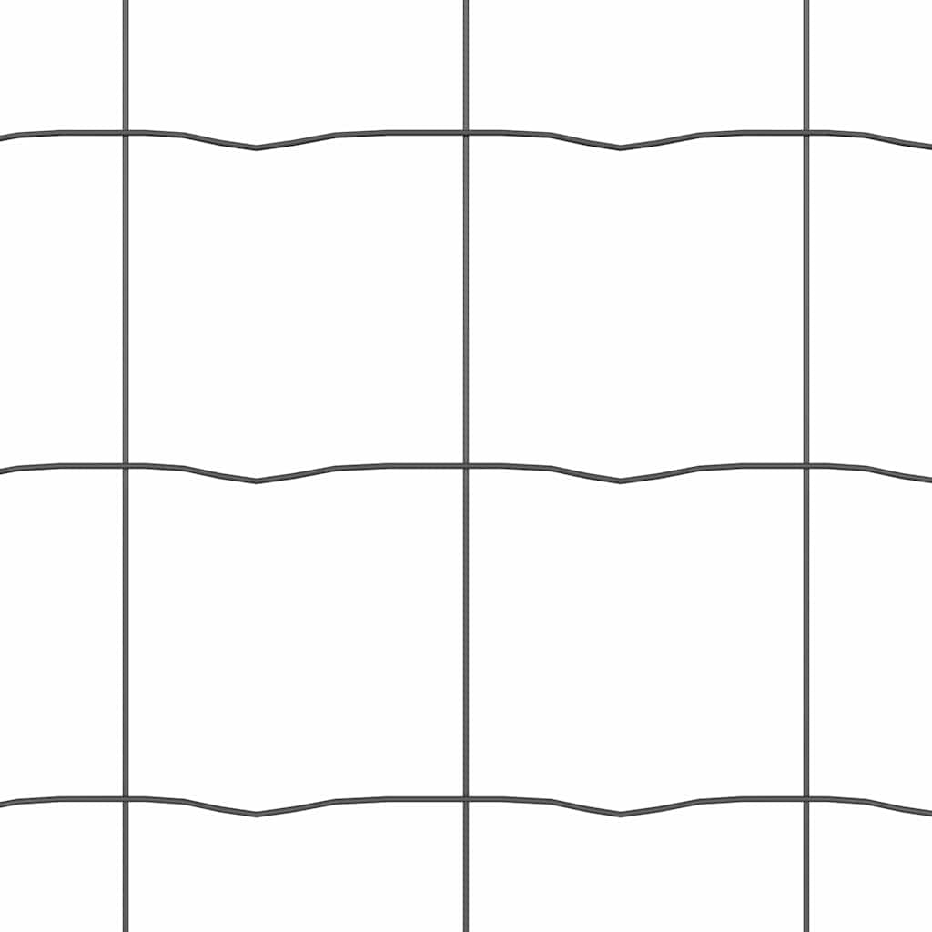 Recinzione con Posto Grigio 0,6 x 10 m Acciaio e PVC