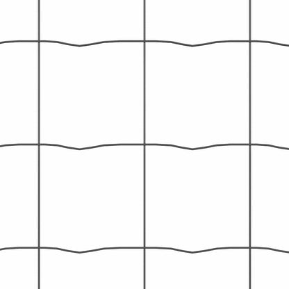 Recinzione con Posto Grigio 0,6 x 10 m Acciaio e PVC