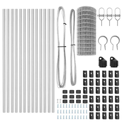 Recinzione con Posto Argento 0,6 x 25 m Acciaio e PVC