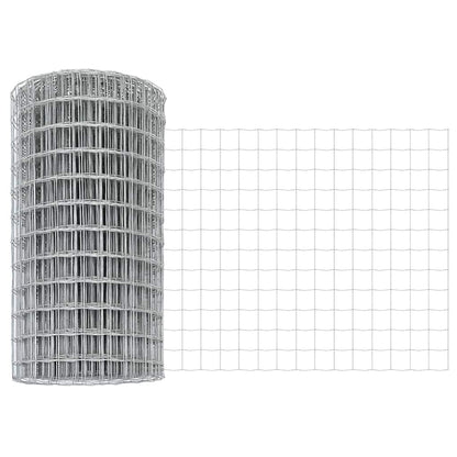 Recinzione con Posto Argento 0,6 x 25 m Acciaio e PVC