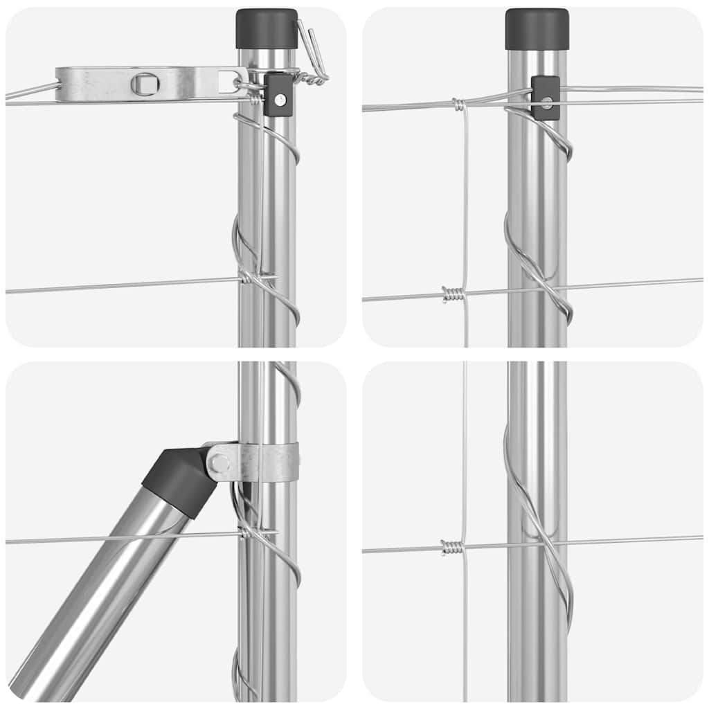 Palo della recinzione Zincato 100 x 0,8 m Acciaio | homemem39