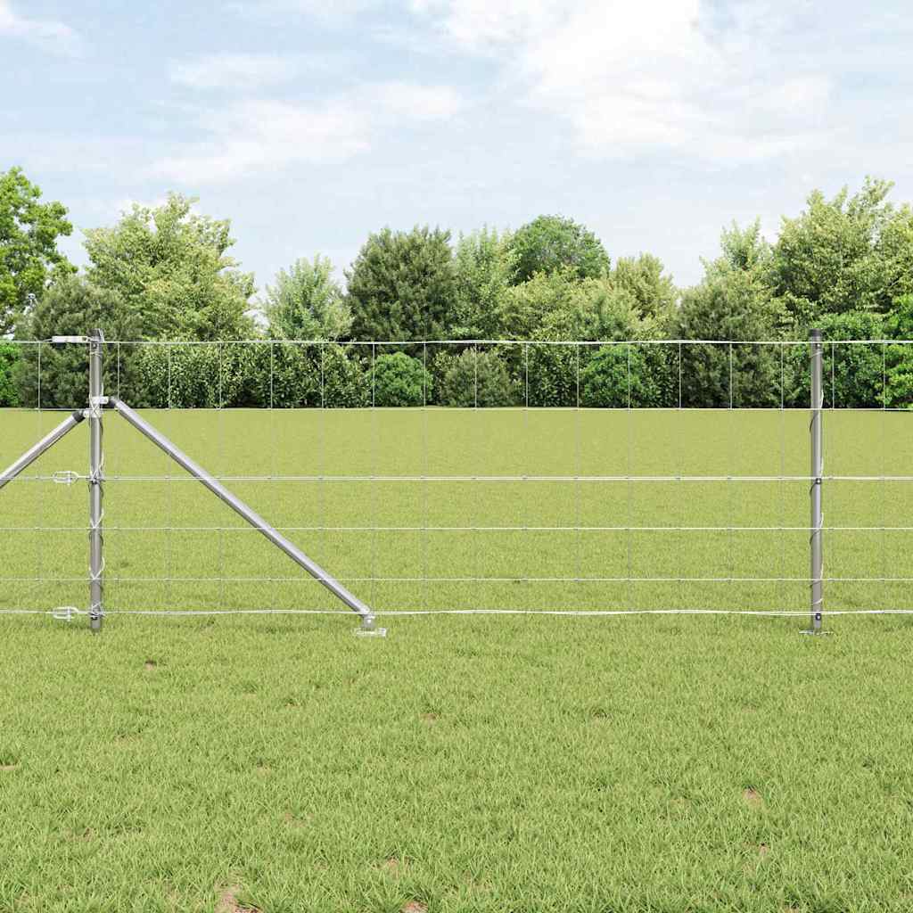 Palo della recinzione Zincato 25 x 0,8 m Acciaio | homemem39
