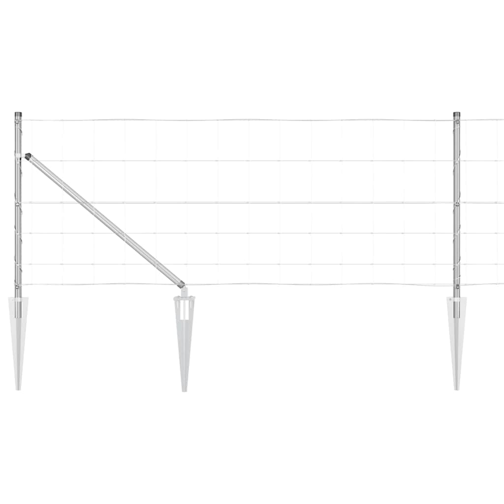 Palo della recinzione Zincato 25 x 0,8 m Acciaio | homemem39