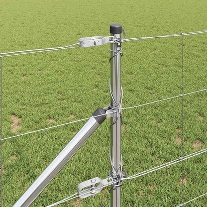 Palo della recinzione Zincato 25 x 0,8 m Acciaio | homemem39