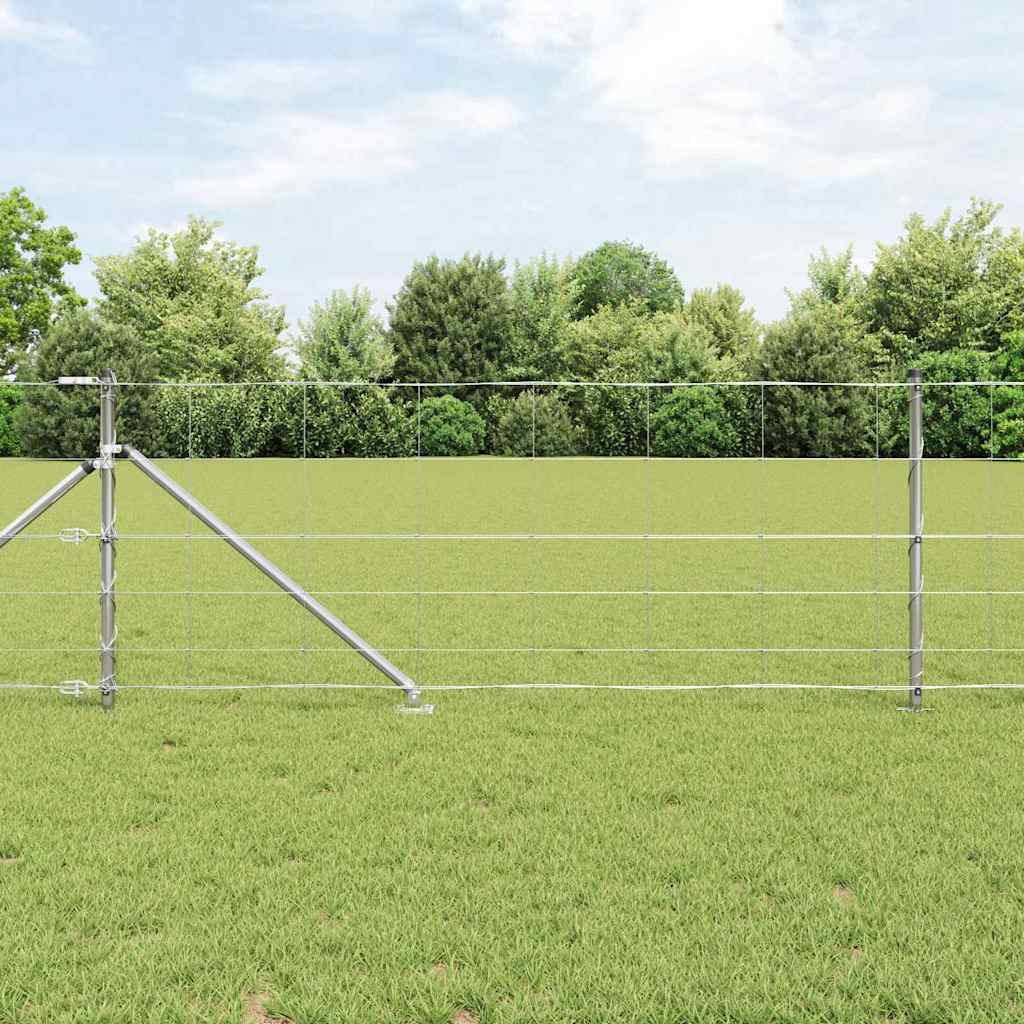 Palo della recinzione Zincato 25 x 0,8 m Acciaio | homemem39