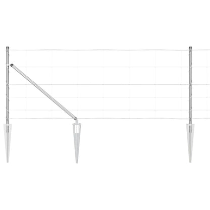 Palo della recinzione Zincato 25 x 0,8 m Acciaio | homemem39