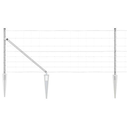 Palo della recinzione Zincato 25 x 0,8 m Acciaio | homemem39