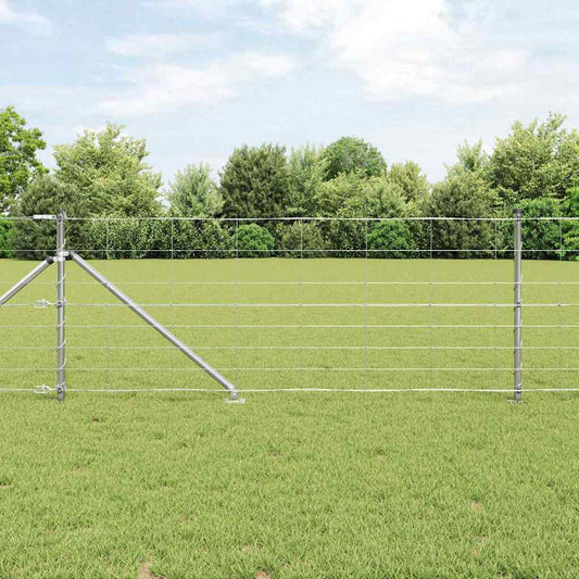 Palo della recinzione Zincato 25 x 0,8 m Acciaio | homemem39