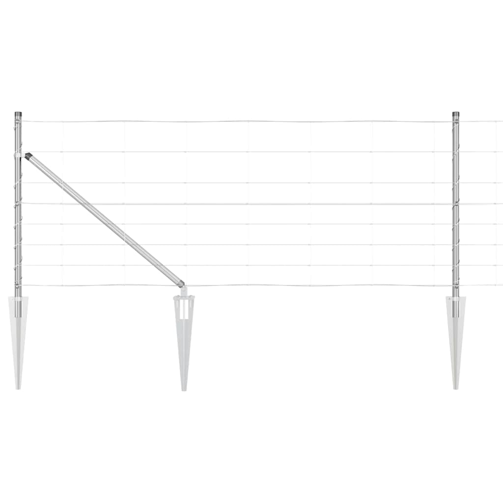 Palo della recinzione Zincato 25 x 0,8 m Acciaio | homemem39
