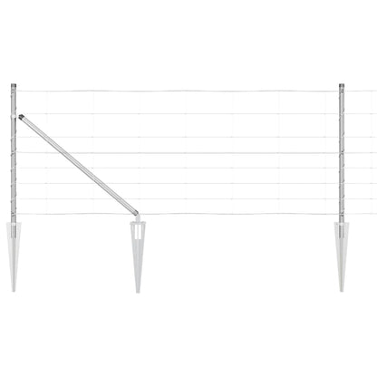 Palo della recinzione Zincato 25 x 0,8 m Acciaio | homemem39