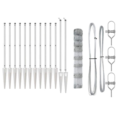 Palo della recinzione Zincato 25 x 1 m Acciaio | homemem39