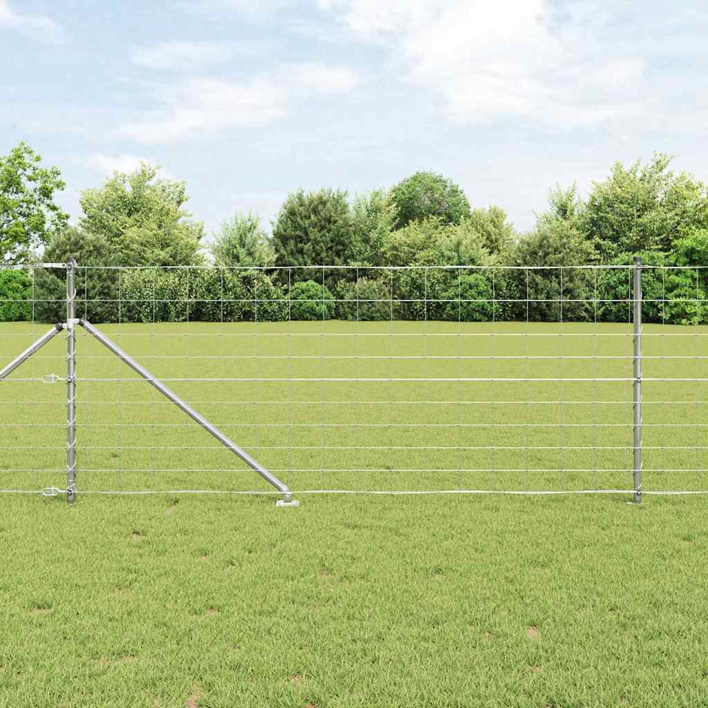Palo della recinzione Zincato 25 x 1 m Acciaio | homemem39