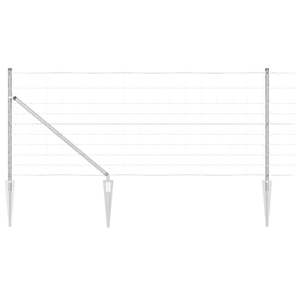 Palo della recinzione Zincato 25 x 1 m Acciaio | homemem39