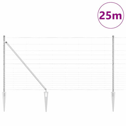 Palo della recinzione Zincato 25 x 1,2 m Acciaio | homemem39