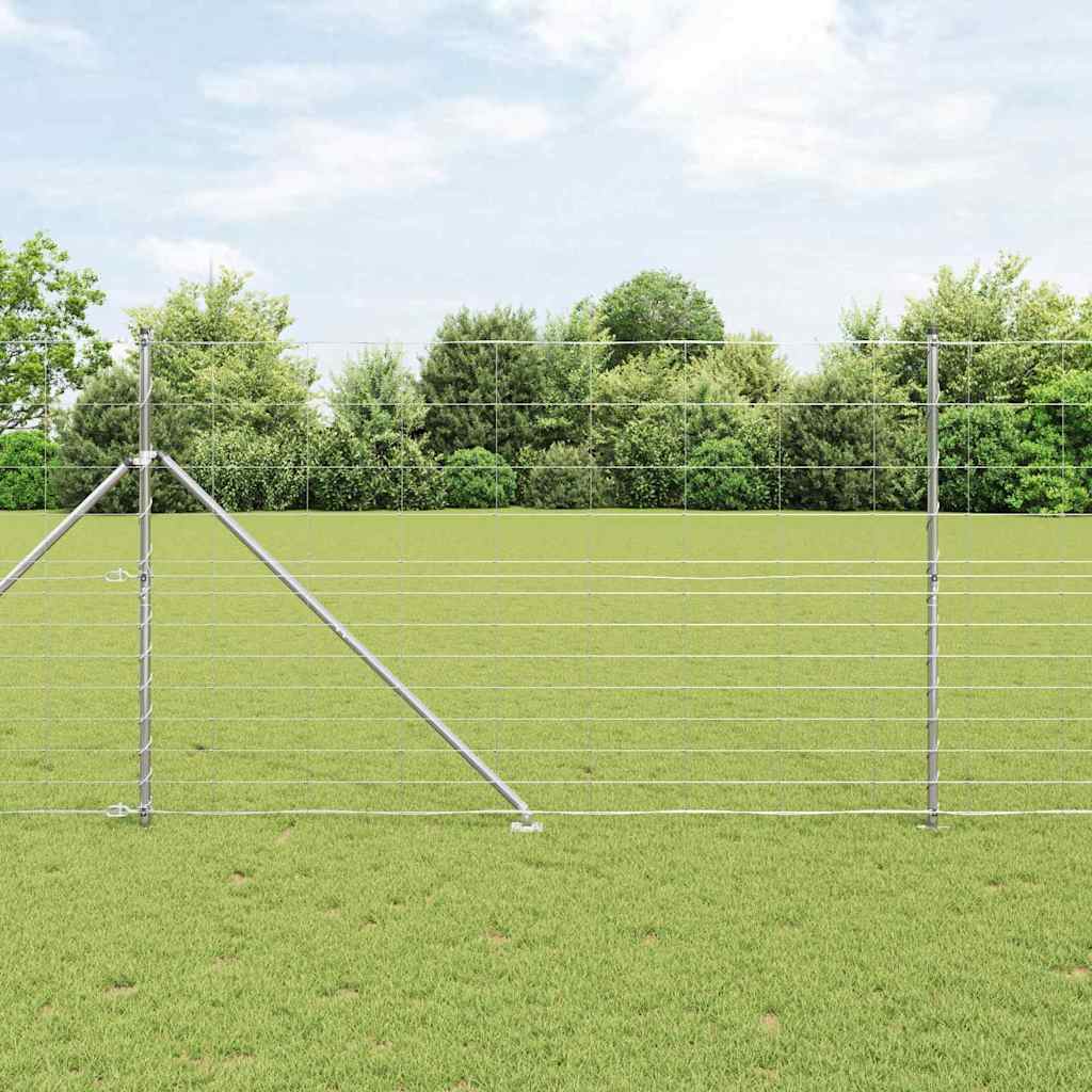 Palo della recinzione Zincato 25 x 1,5 m Acciaio | homemem39