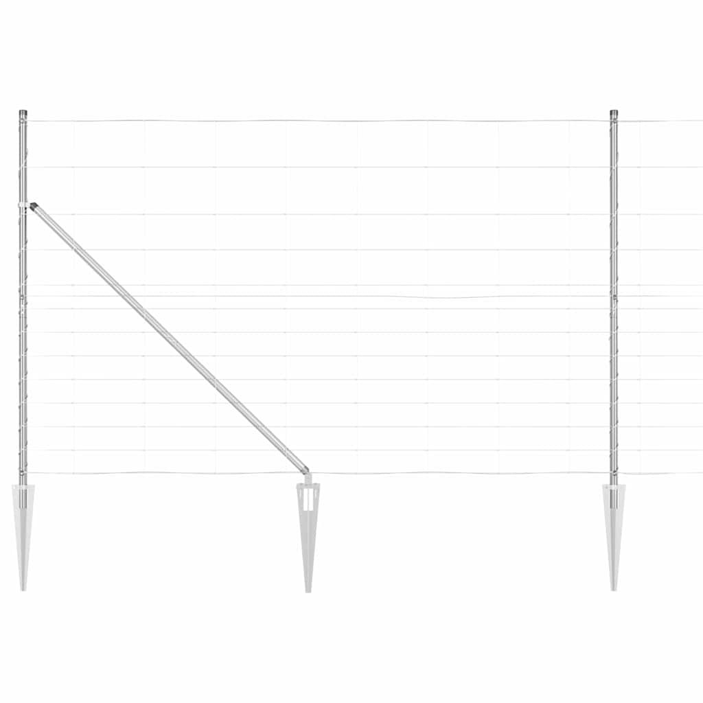 Palo della recinzione Zincato 25 x 1,5 m Acciaio | homemem39