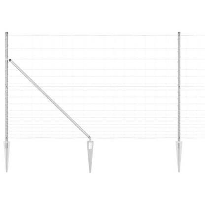 Palo della recinzione Zincato 25 x 1,5 m Acciaio | homemem39