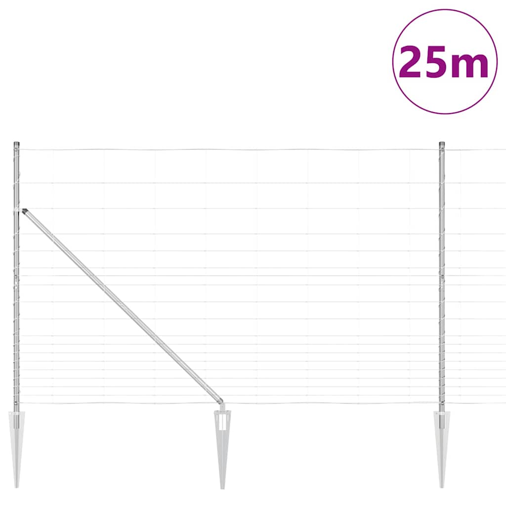Recinzione in rete saldata con punte 25 x 1,5 m (P x H)