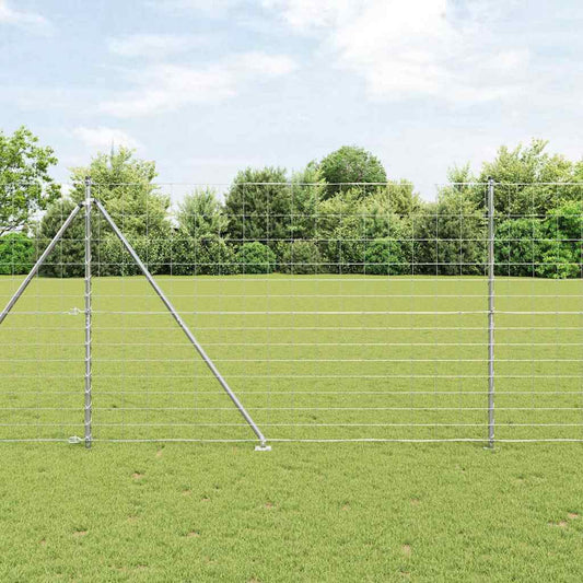 Palo della recinzione Zincato 25 x 1,6 m Acciaio | homemem39