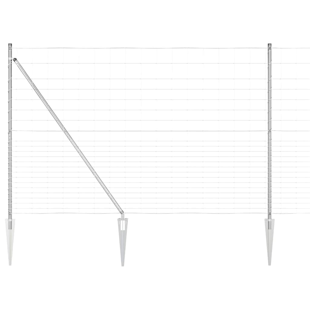 Palo della recinzione Zincato 25 x 1,6 m Acciaio | homemem39