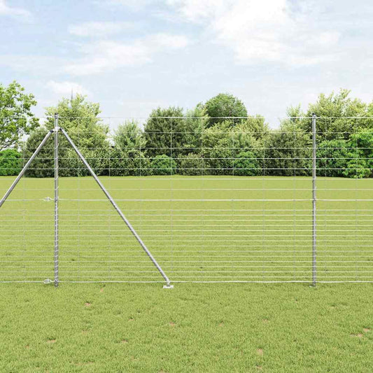 Palo della recinzione Zincato 25 x 1,6 m Acciaio | homemem39
