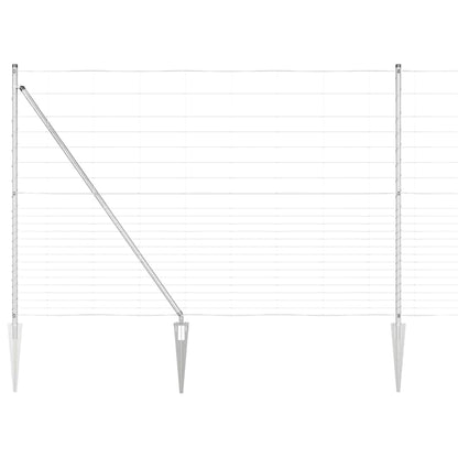 Palo della recinzione Zincato 25 x 1,6 m Acciaio | homemem39