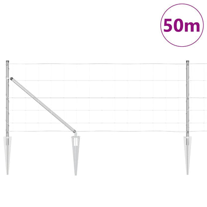 Palo della recinzione Zincato 50 x 0,8 m Acciaio | homemem39