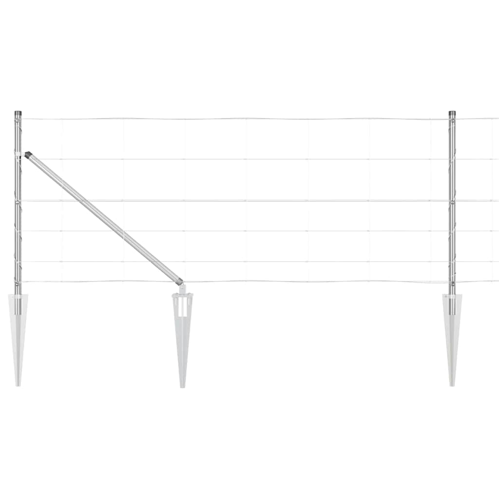 Palo della recinzione Zincato 50 x 0,8 m Acciaio | homemem39