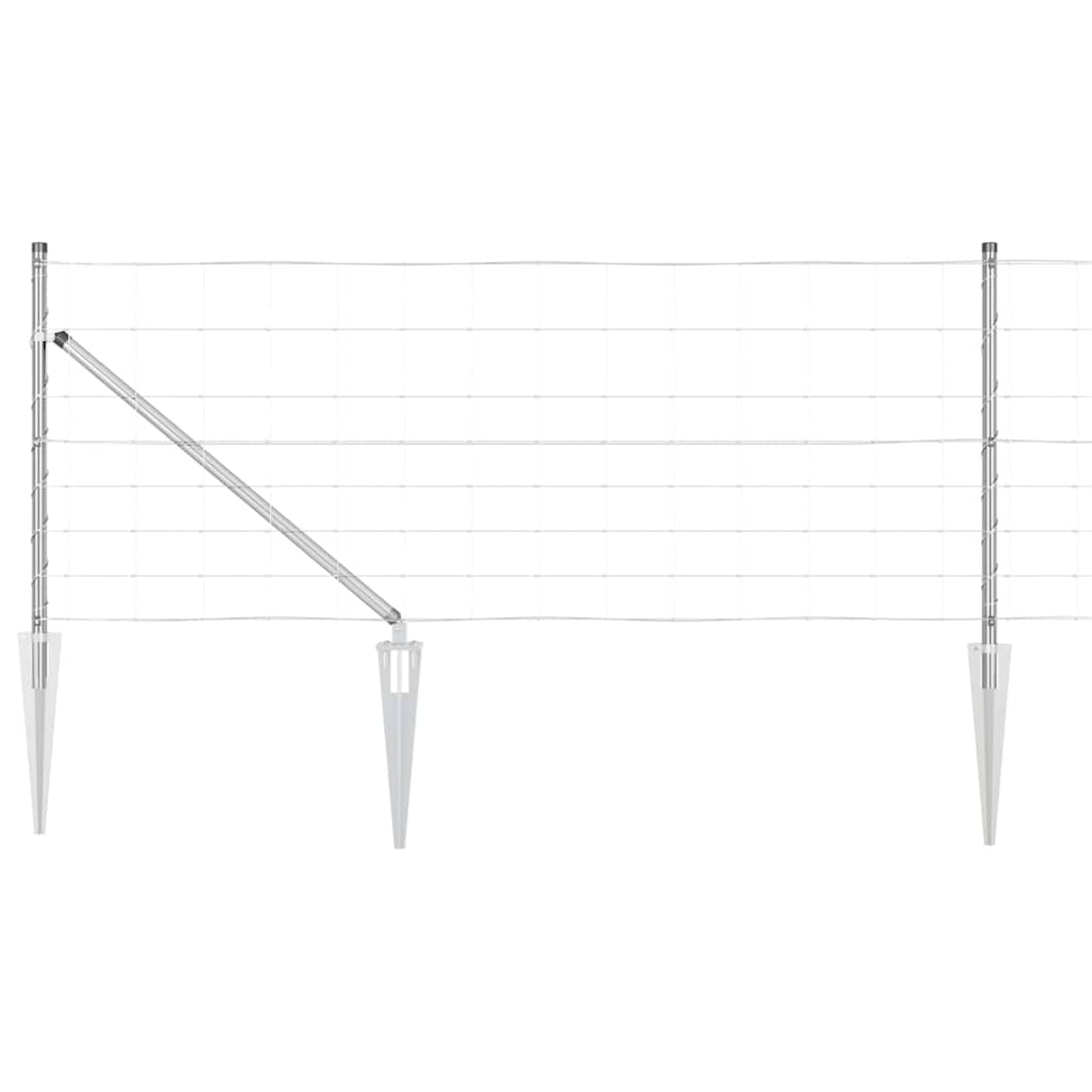 Palo della recinzione Zincato 50 x 0,8 m Acciaio | homemem39