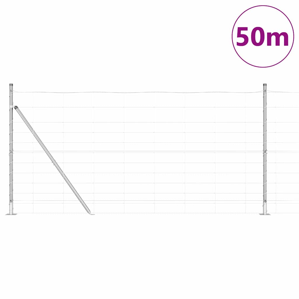 Palo della recinzione Zincato 50 x 1,2 m Acciaio | homemem39