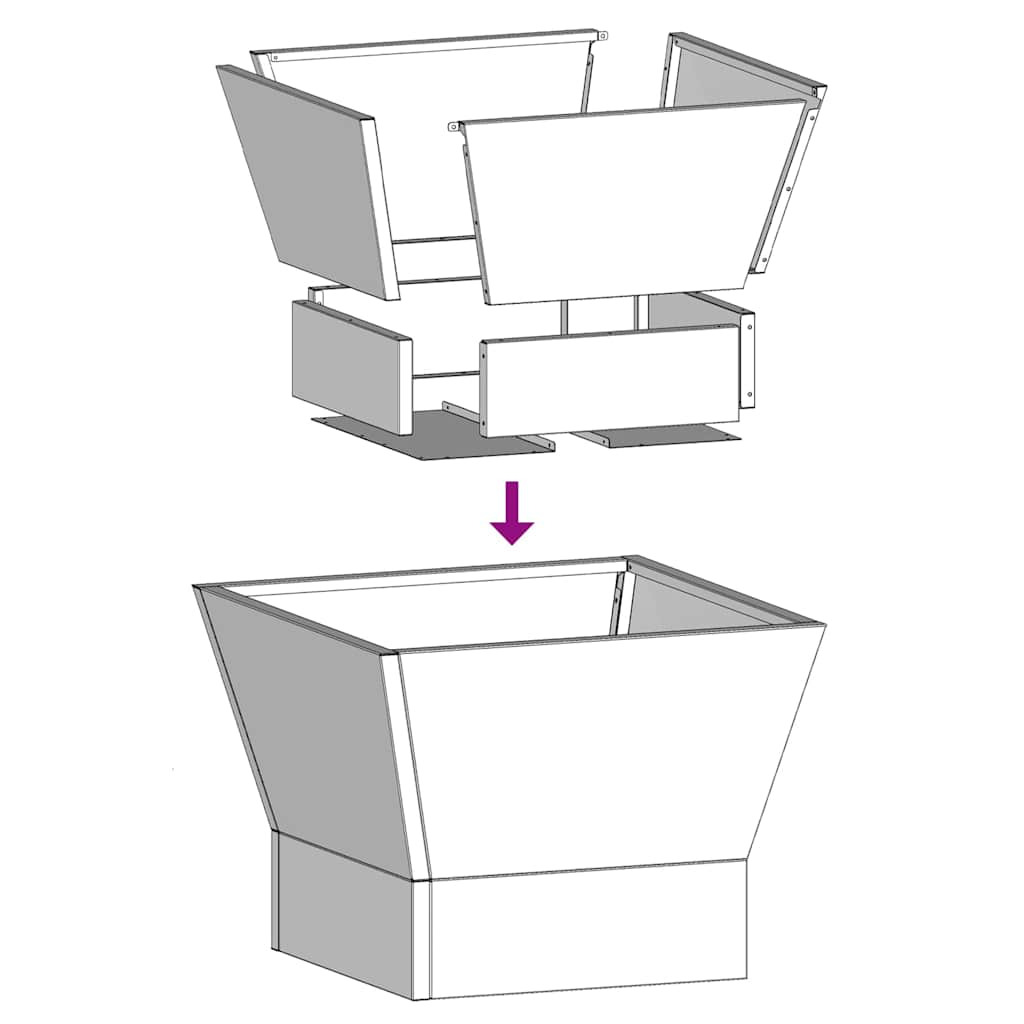 Focolare Nero 40 x 40 x 35 cm Acciaio