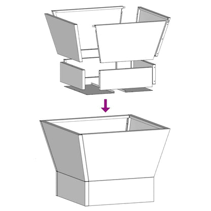 Focolare Nero 40 x 40 x 35 cm Acciaio