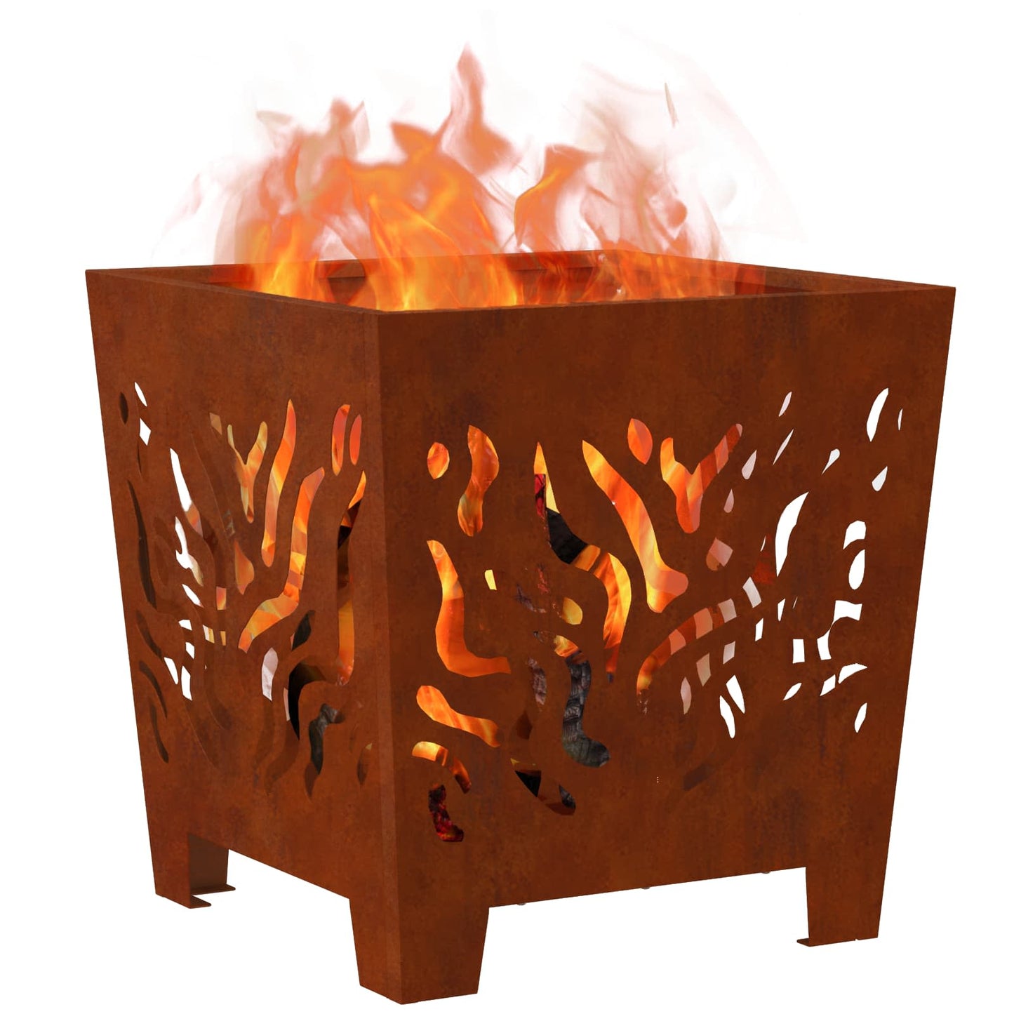 Focolare Marrone 40 x 40 x 40 cm acciaio corten | homemem39