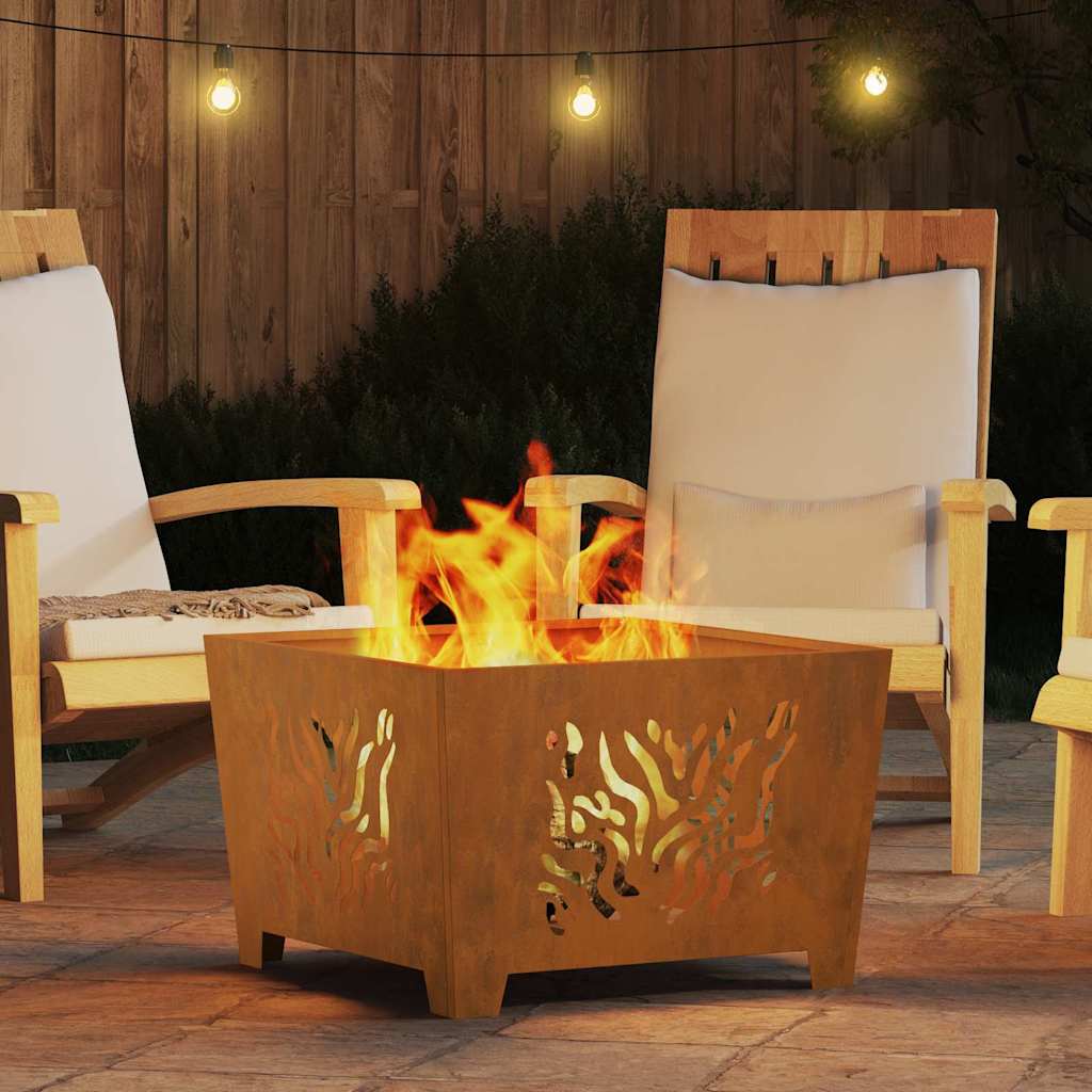 Focolare Marrone 60 x 60 x 40 cm Acciaio