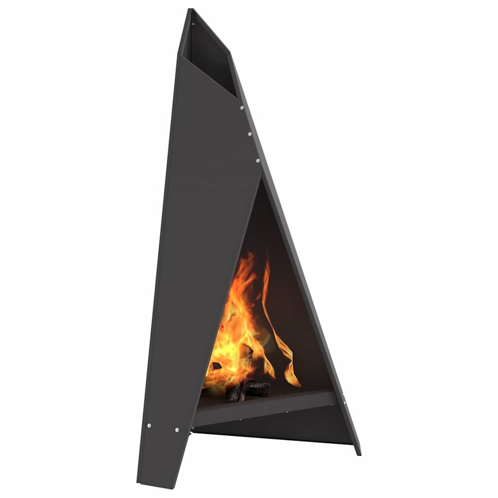 Focolare Nero 58 x 40 x 100 cm Acciaio | homemem39