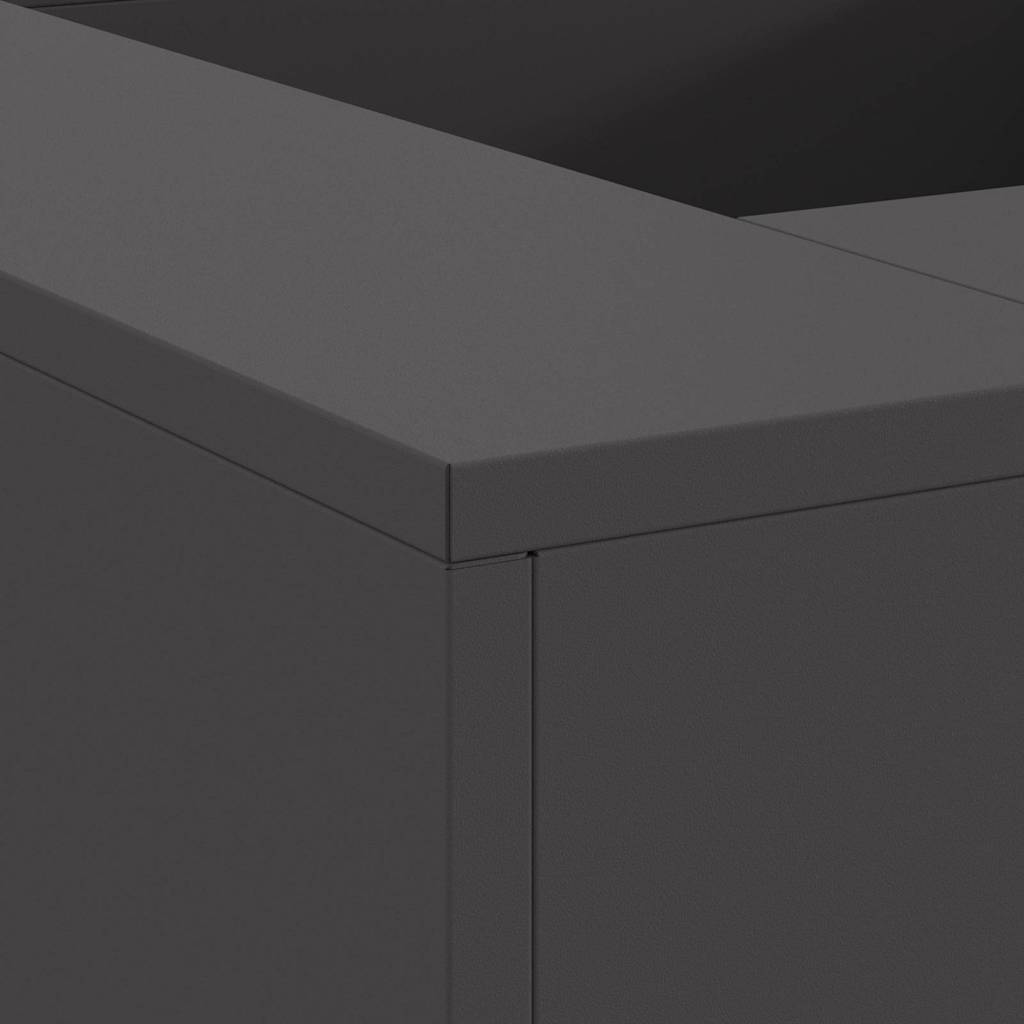 Focolare Nero 80 x 80 x 40 cm Acciaio laminato a freddo