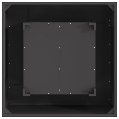 Focolare Nero 80 x 80 x 40 cm Acciaio laminato a freddo