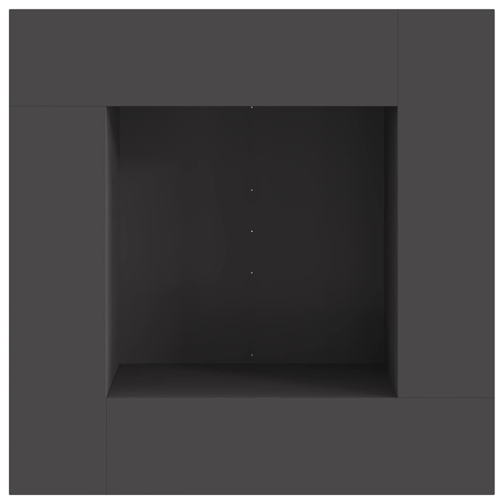 Focolare Nero 80 x 80 x 40 cm Acciaio laminato a freddo