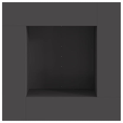 Focolare Nero 80 x 80 x 40 cm Acciaio laminato a freddo