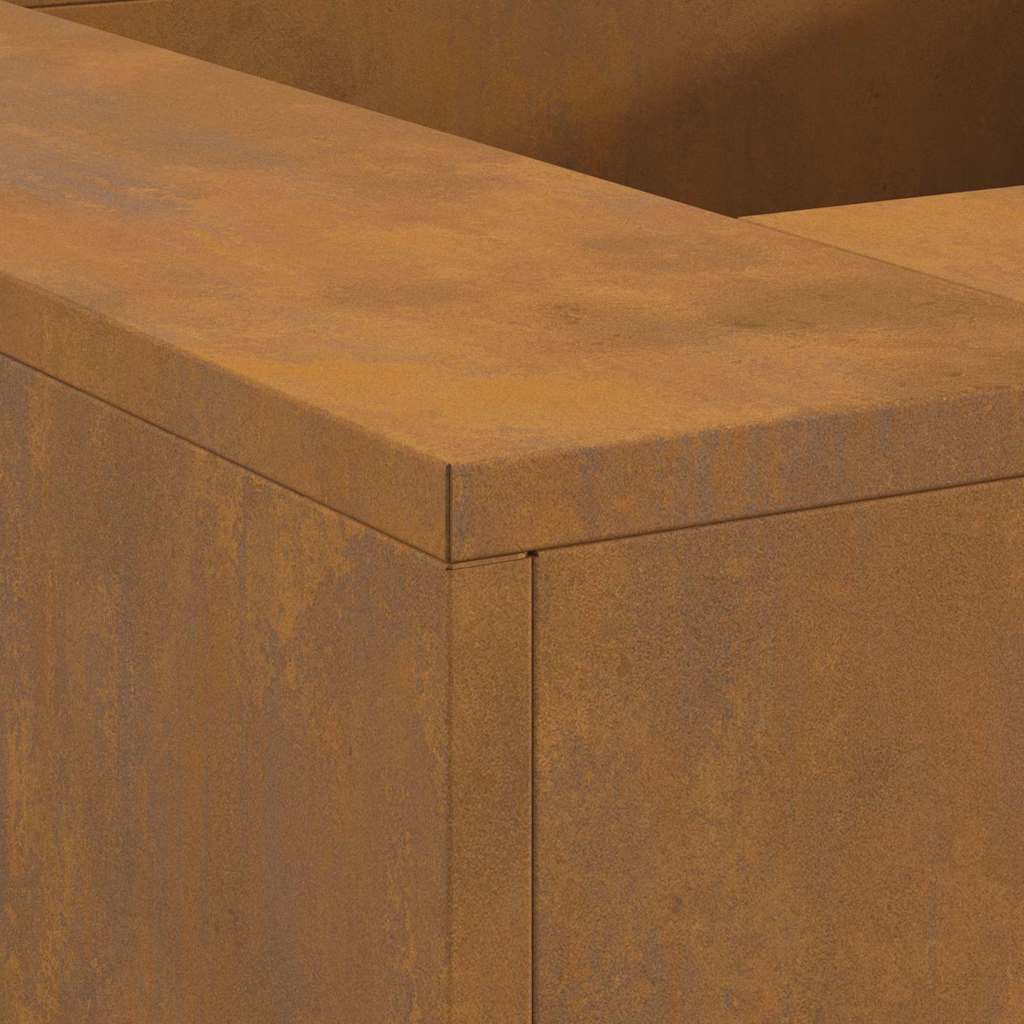 Focolare Marrone 80 x 80 x 40 cm acciaio corten