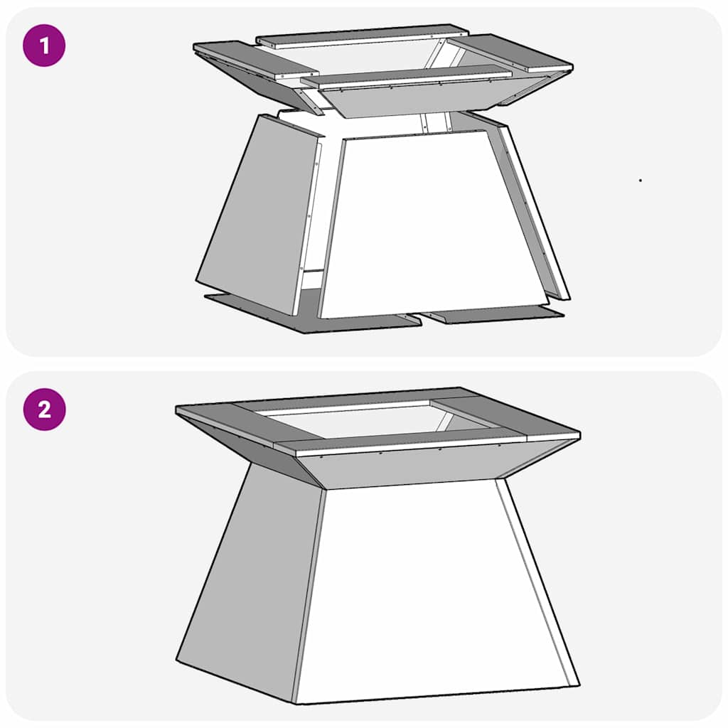 Focolare Nero 48 x 48 x 40 cm Acciaio