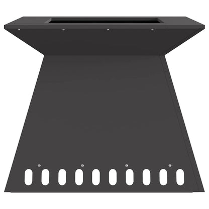 Focolare Nero 60 x 60 x 50 cm Acciaio laminato a freddo