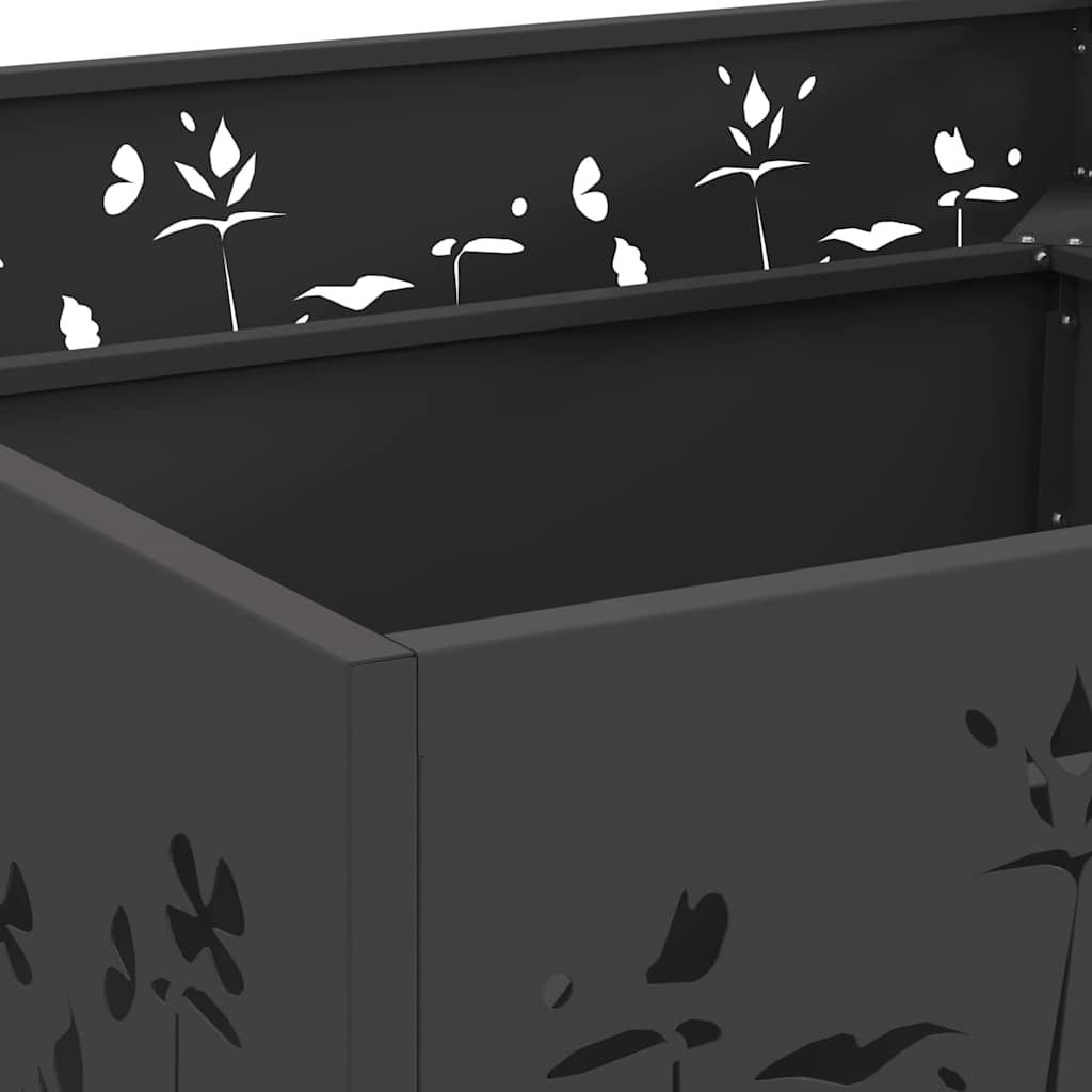 Focolare Nero 80 x 80 x 30 cm Acciaio